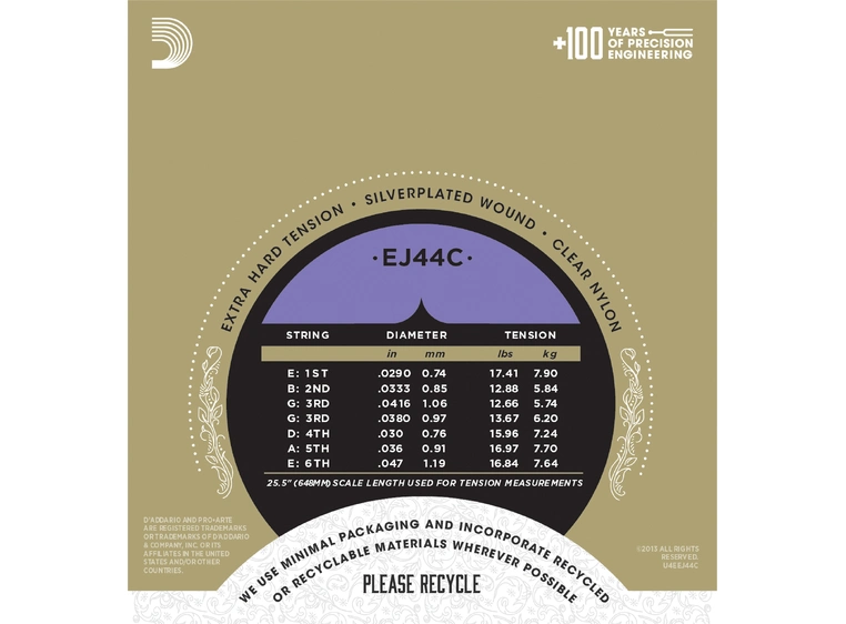 D'Addario EJ44C Pro Arte`X-Hard (029-036) Composite 